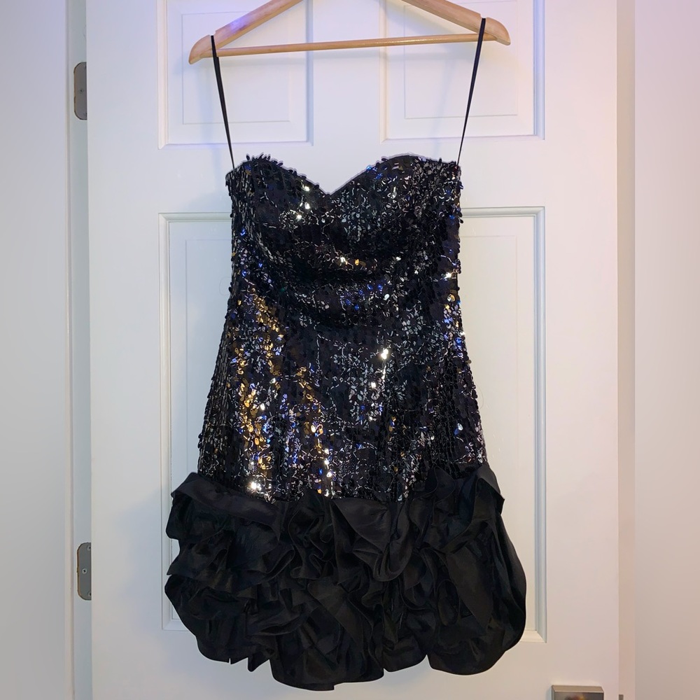 Black sequence dress